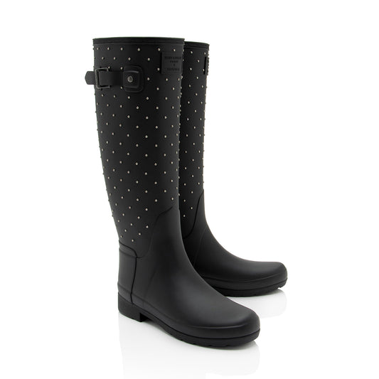 Saint Laurent x Hunter Rubber Studded Rain Boots - Size 6 / 36 HBILuP