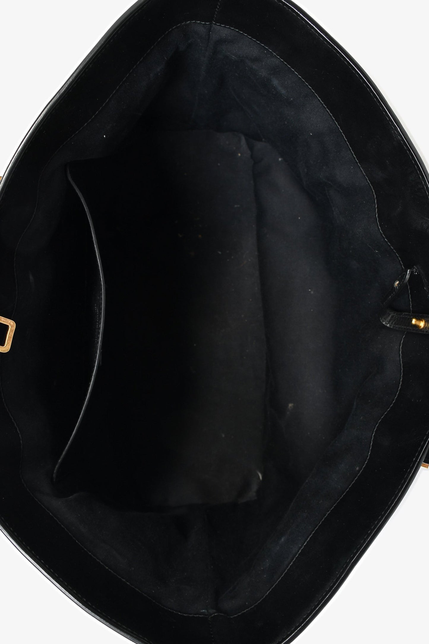 Saint Laurent Black Leather/Wicker Boucle Shopping Tote