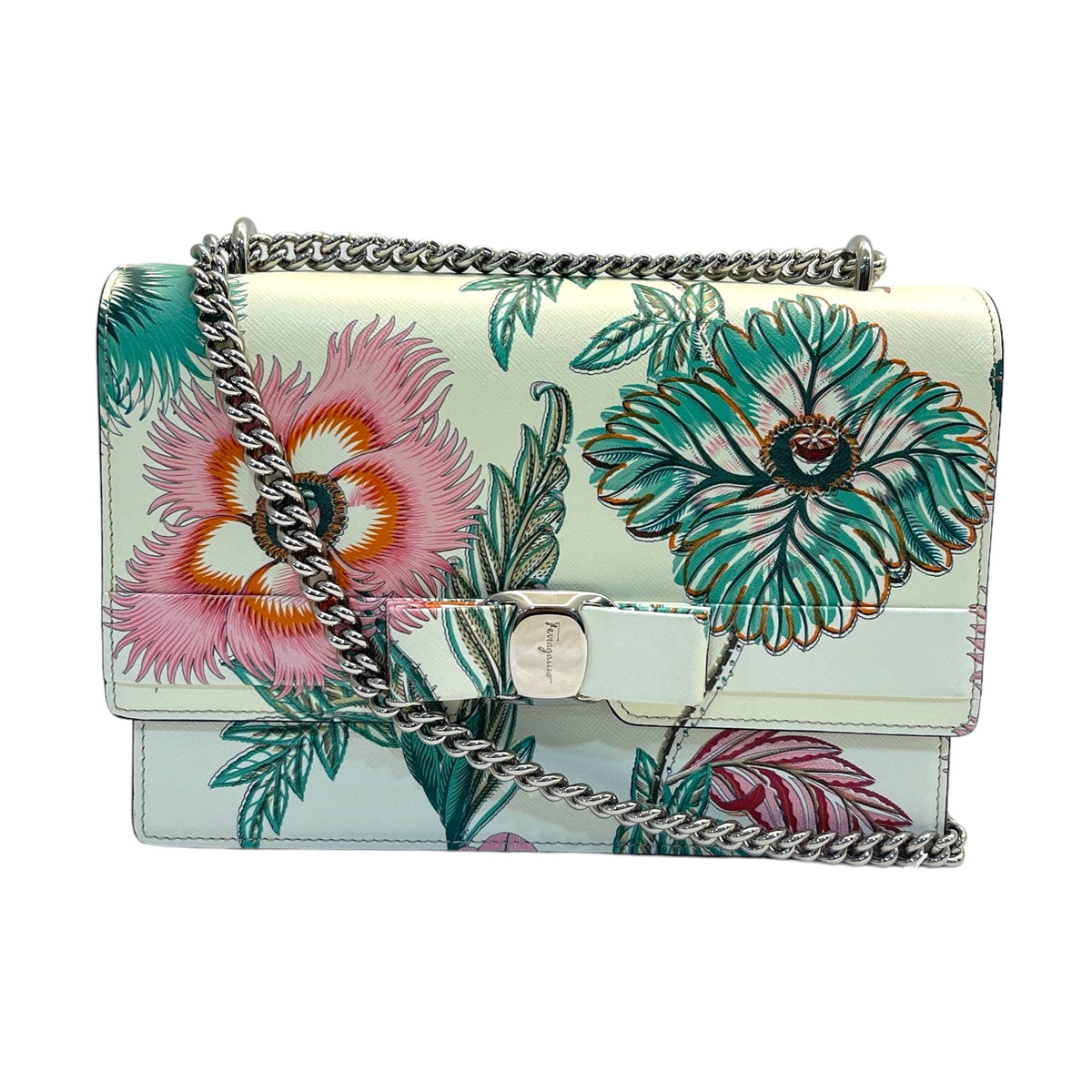 Salvatore Ferragamo Vara Bow Floral Bag