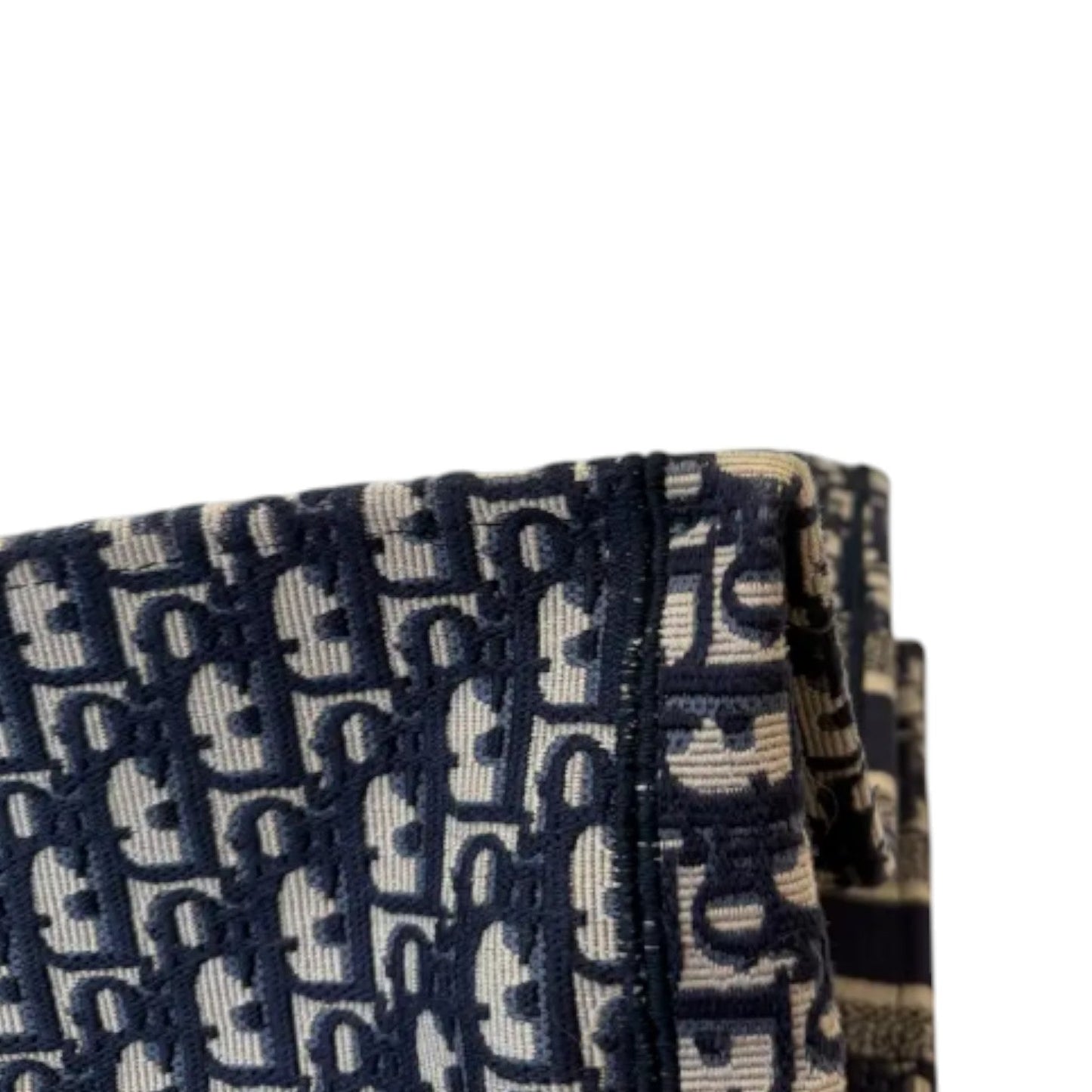 Book Tote Large Oblique Canvas Navy Multicolor