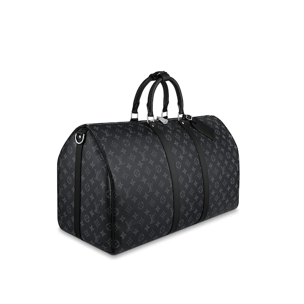 Louis Vuitton Keepall 55 Bandouliere Duffel Bag Monogram Eclipse Canvas