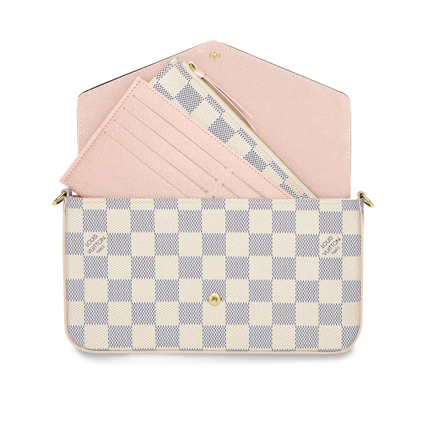 LV Pochette Felicie Damier Azur Canvas