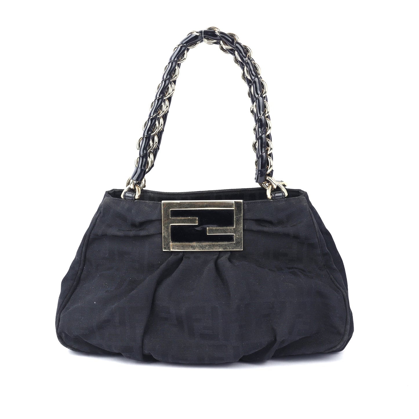 Canvas & Patent Leather Mia Shoulder Bag