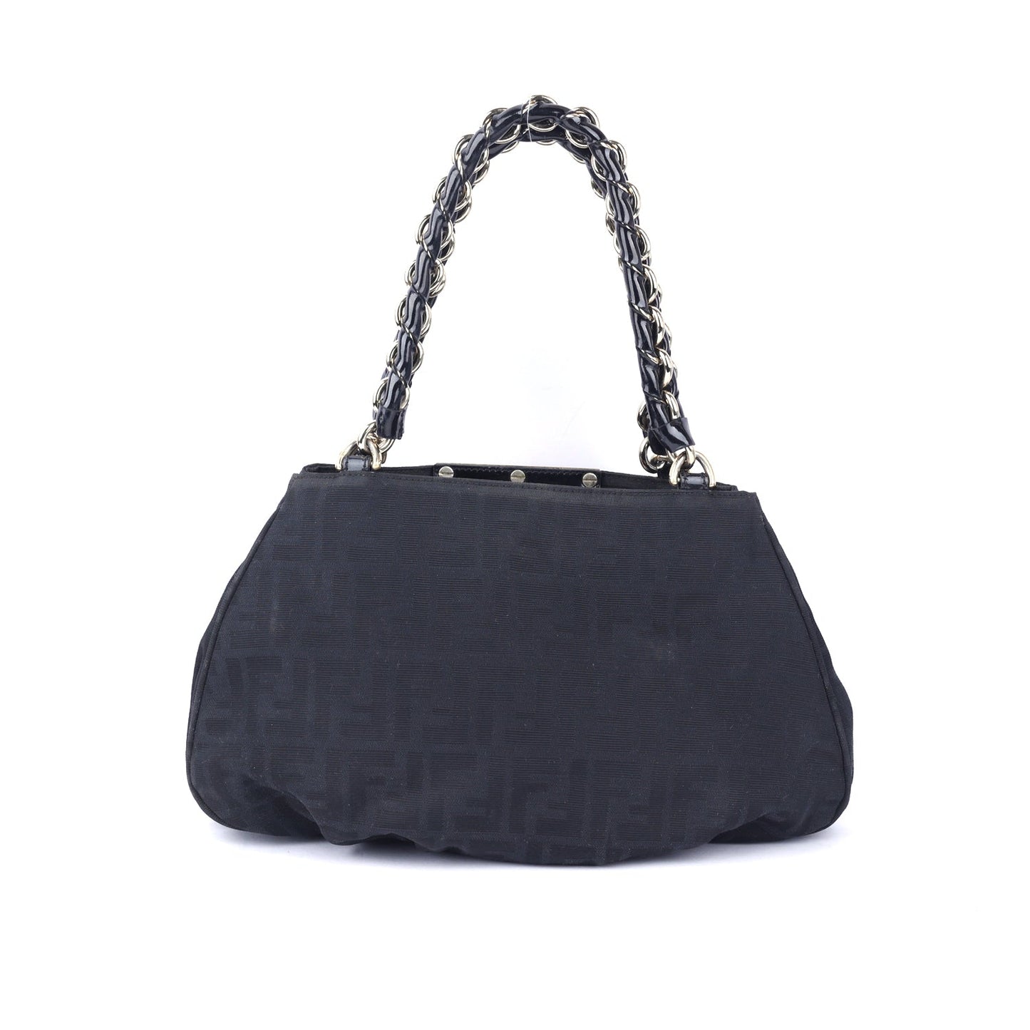 Canvas & Patent Leather Mia Shoulder Bag