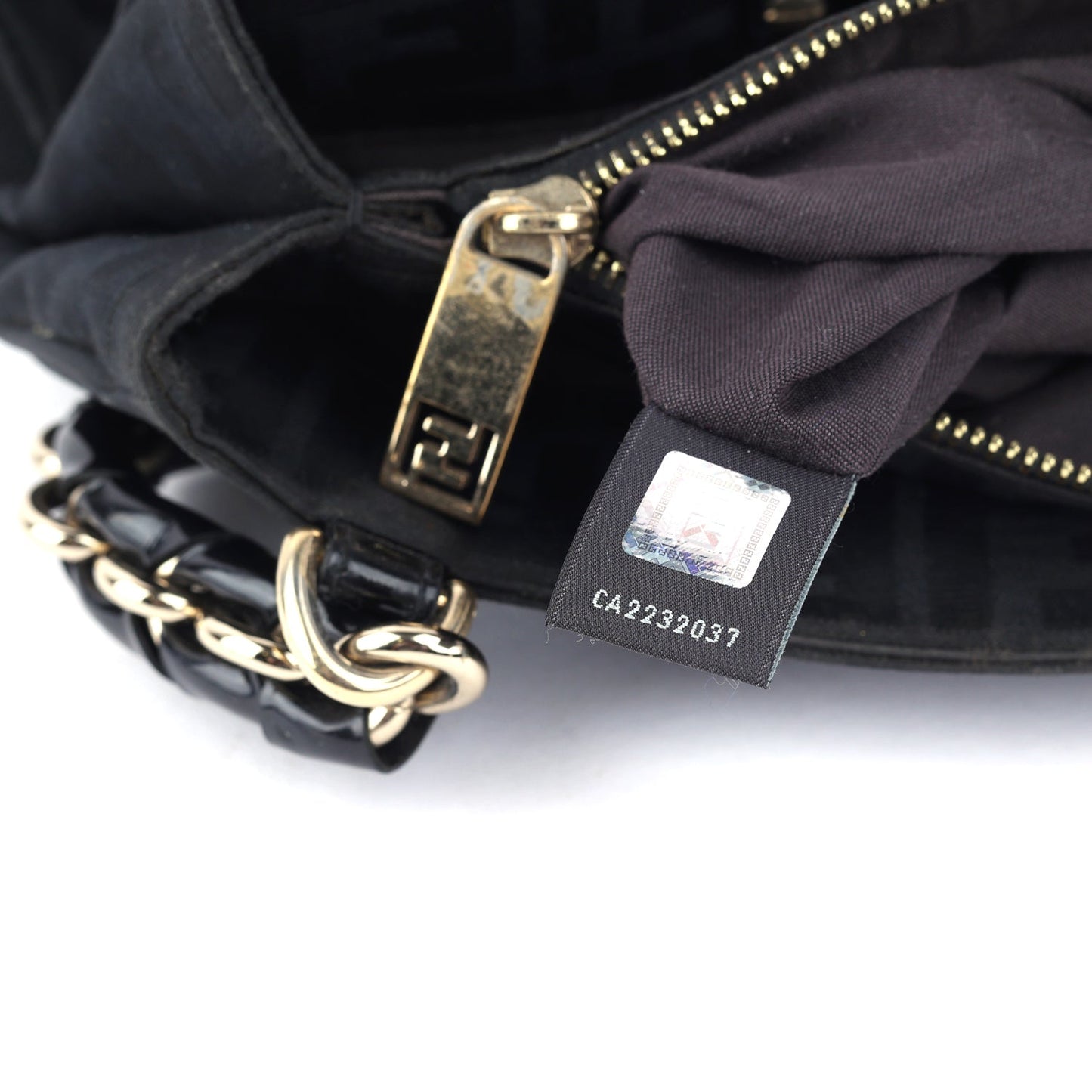 Canvas & Patent Leather Mia Shoulder Bag