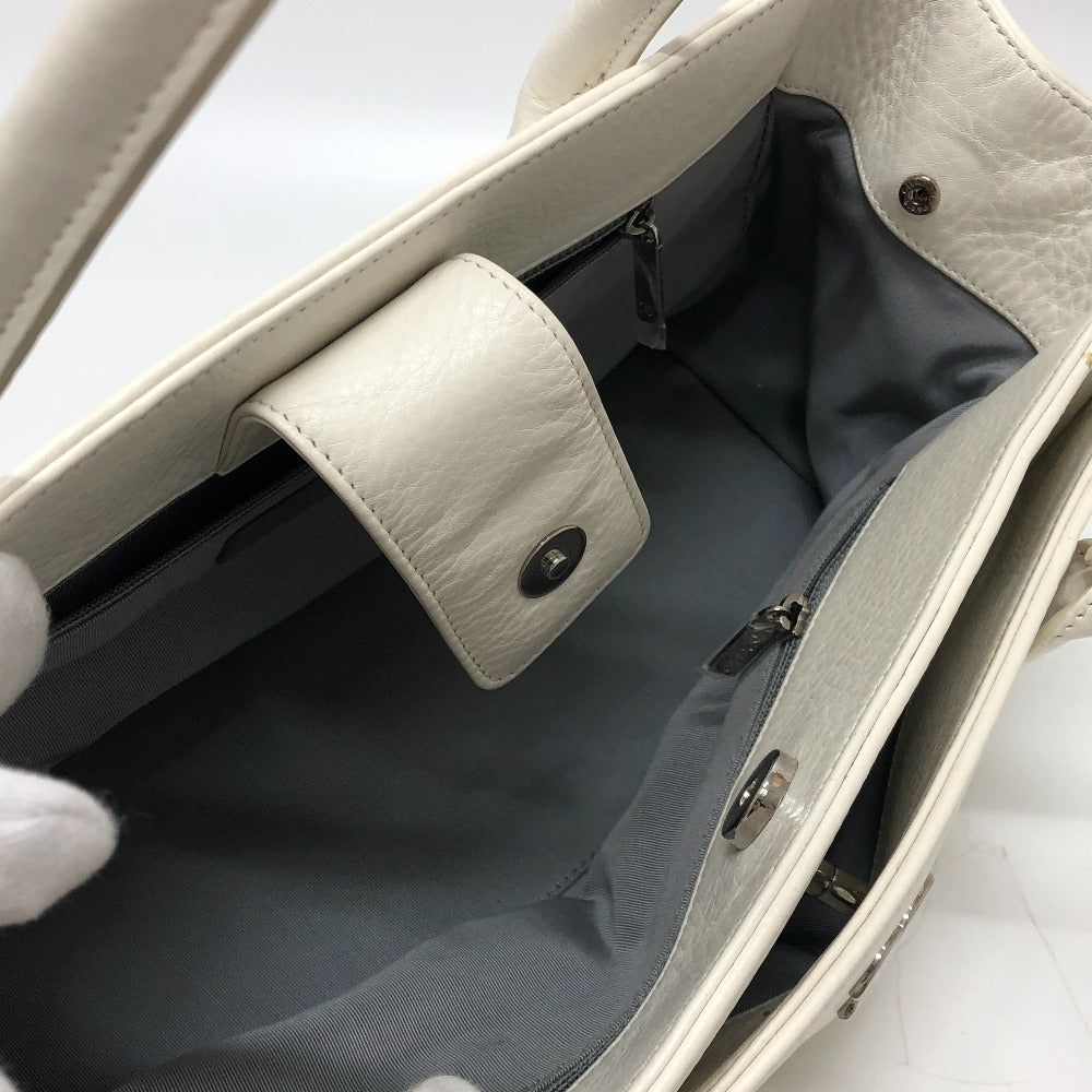 CHANEL Tote Bag A29293 leather white Executive Women Used