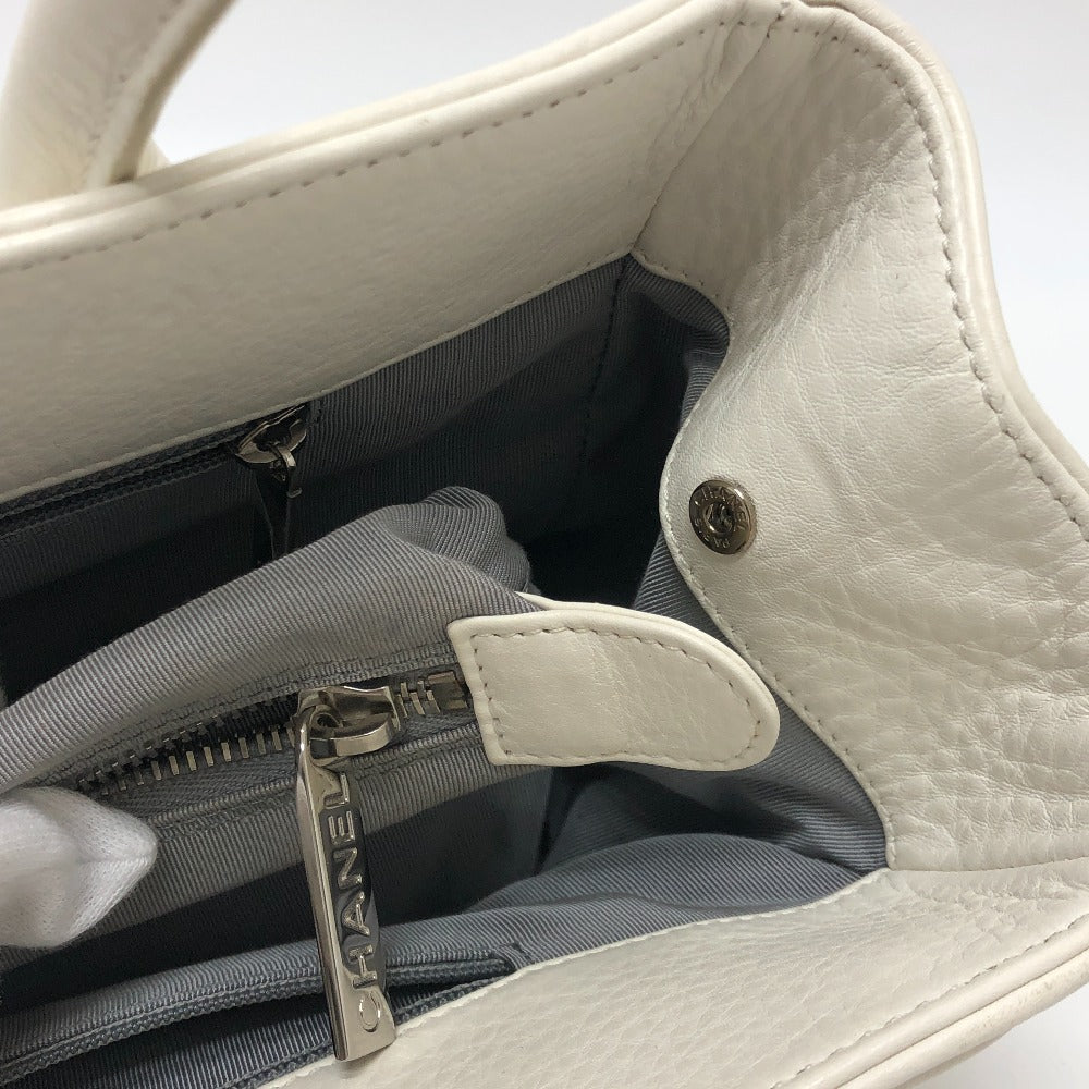 CHANEL Tote Bag A29293 leather white Executive Women Used