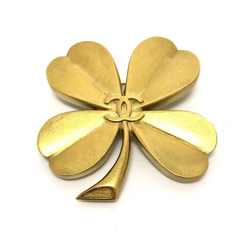 CHANEL Brooch metal gold 94A Clover