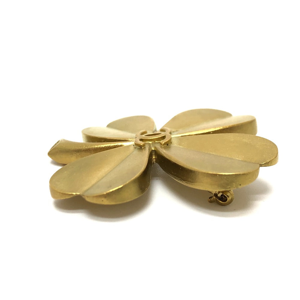 CHANEL Brooch metal gold 94A Clover