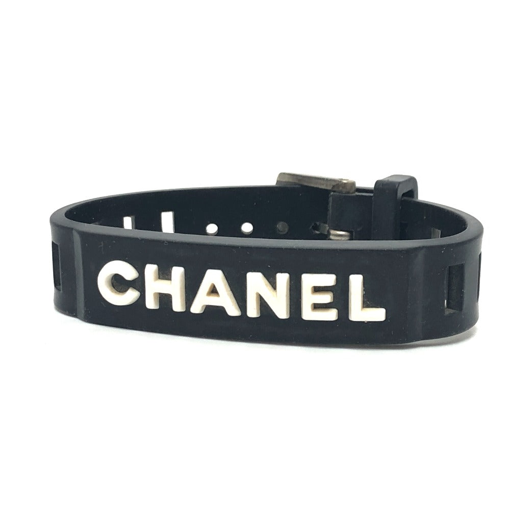 CHANEL bracelet A12633 rubber black 99P logo