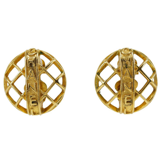 CHANEL Earring Plated Gold gold