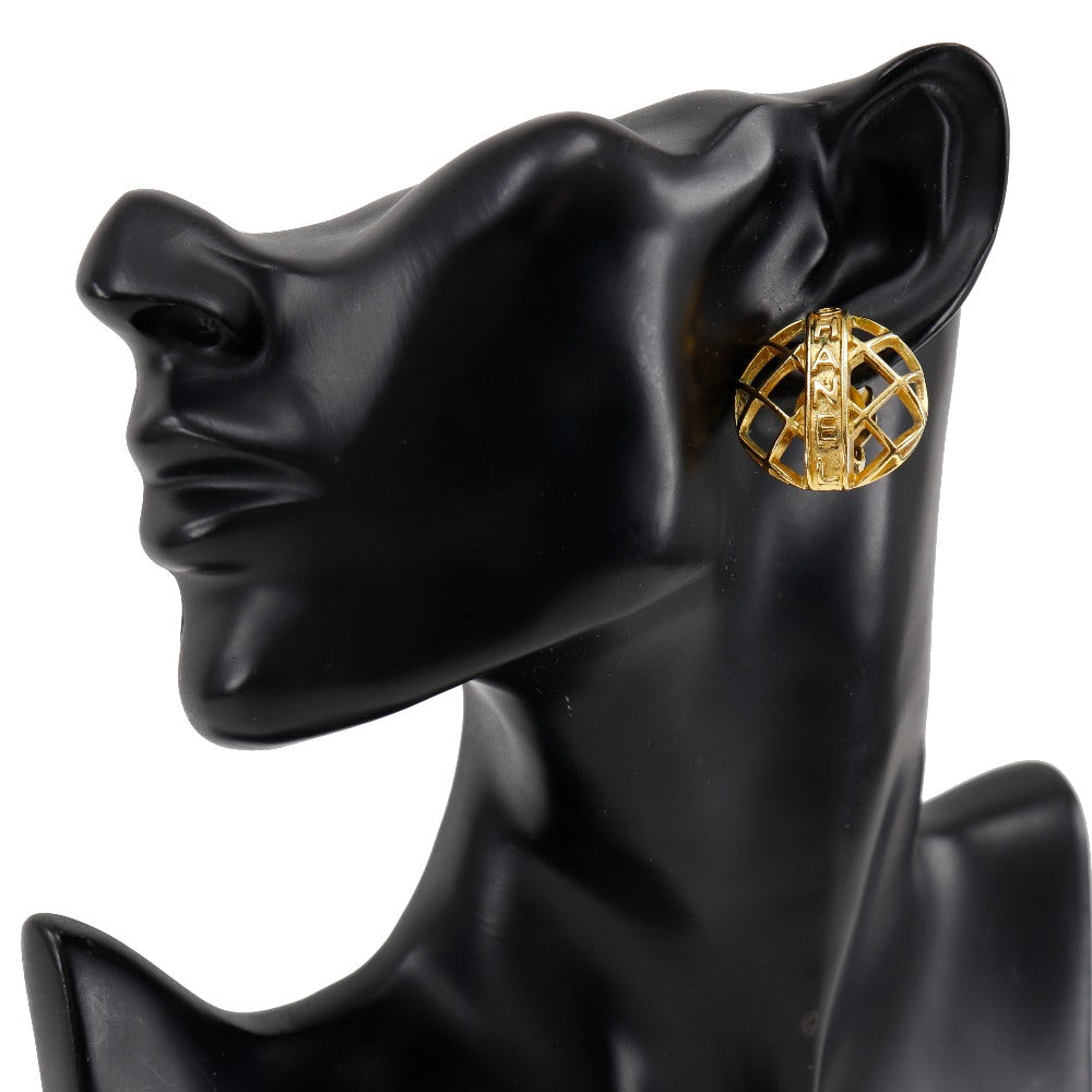 CHANEL Earring Plated Gold gold