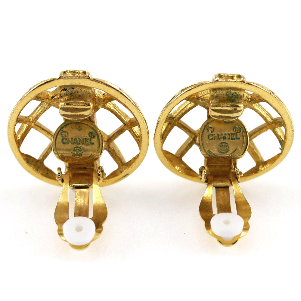 CHANEL Earring Plated Gold gold