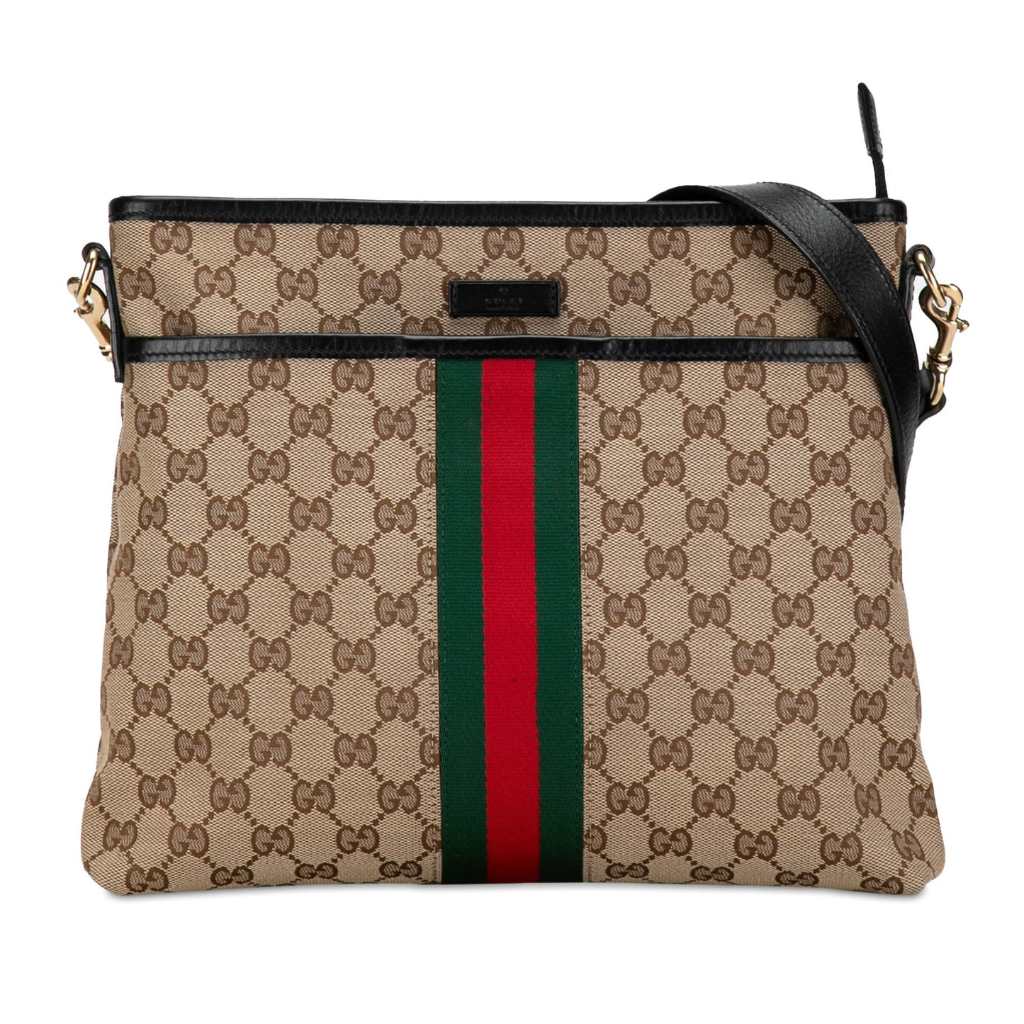 GUCCI GG Canvas Web Crossbody Bag