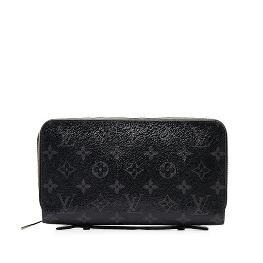 Black Louis Vuitton Monogram Eclipse Zippy XL Long Wallets
