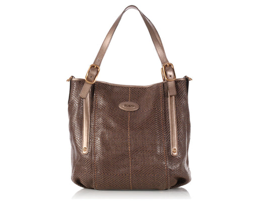 Tod’s Brown G Line Sacca Tote