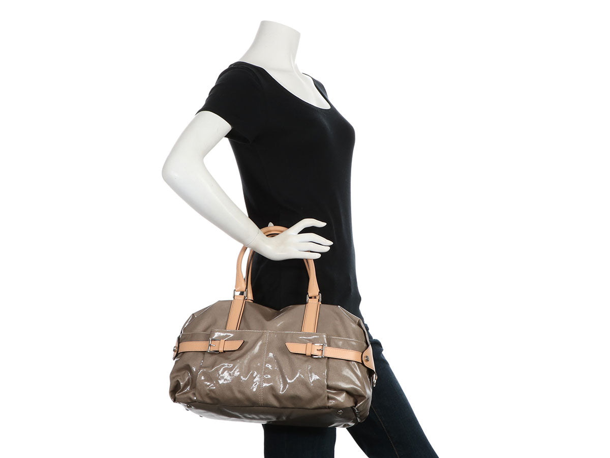 Tod’s Gray Coated Canvas G-Line Sacca Satchel
