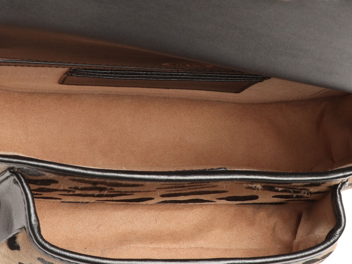 Tod’s Leopard Print Pony Hair Crossbody