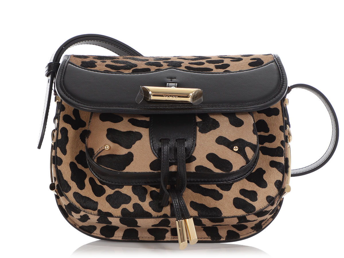 Tod’s Leopard Print Pony Hair Crossbody
