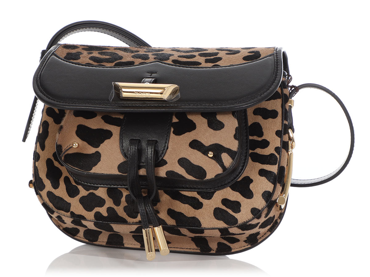 Tod’s Leopard Print Pony Hair Crossbody