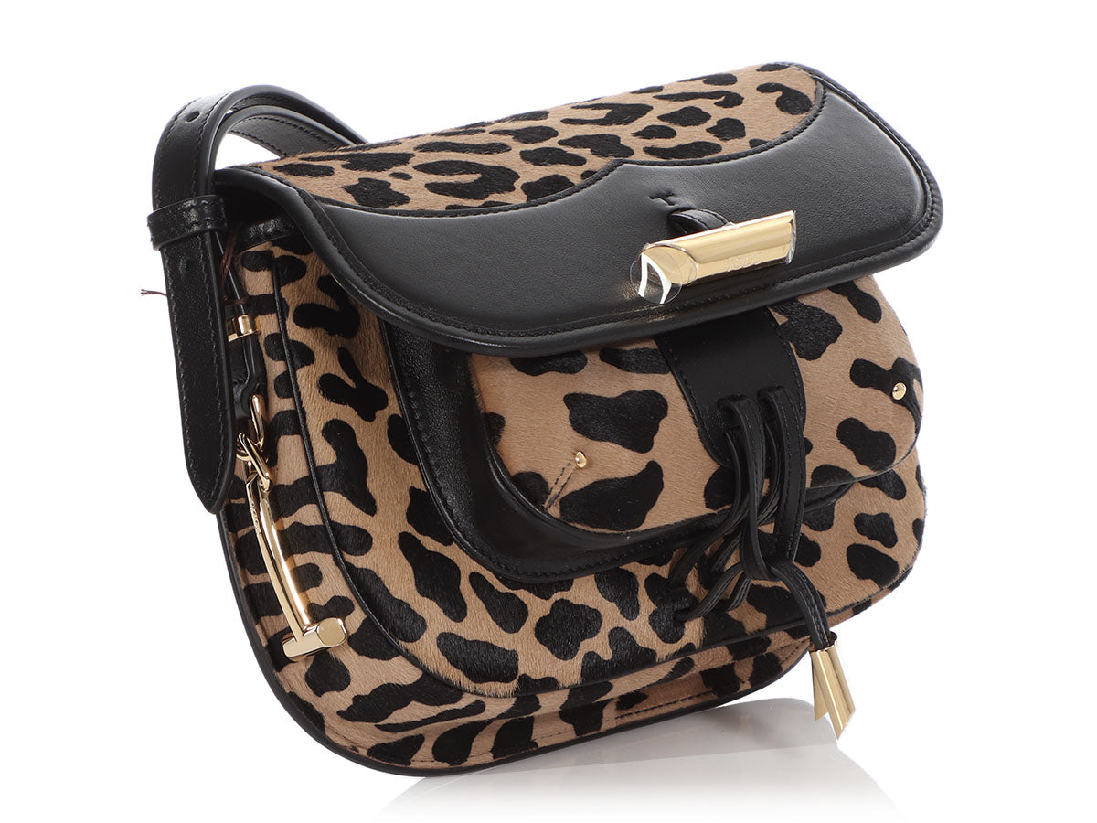 Tod’s Leopard Print Pony Hair Crossbody