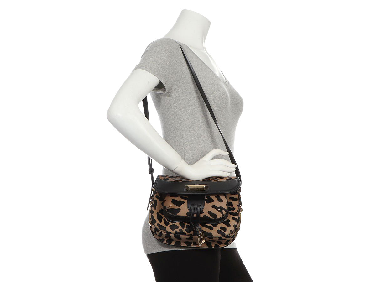Tod’s Leopard Print Pony Hair Crossbody