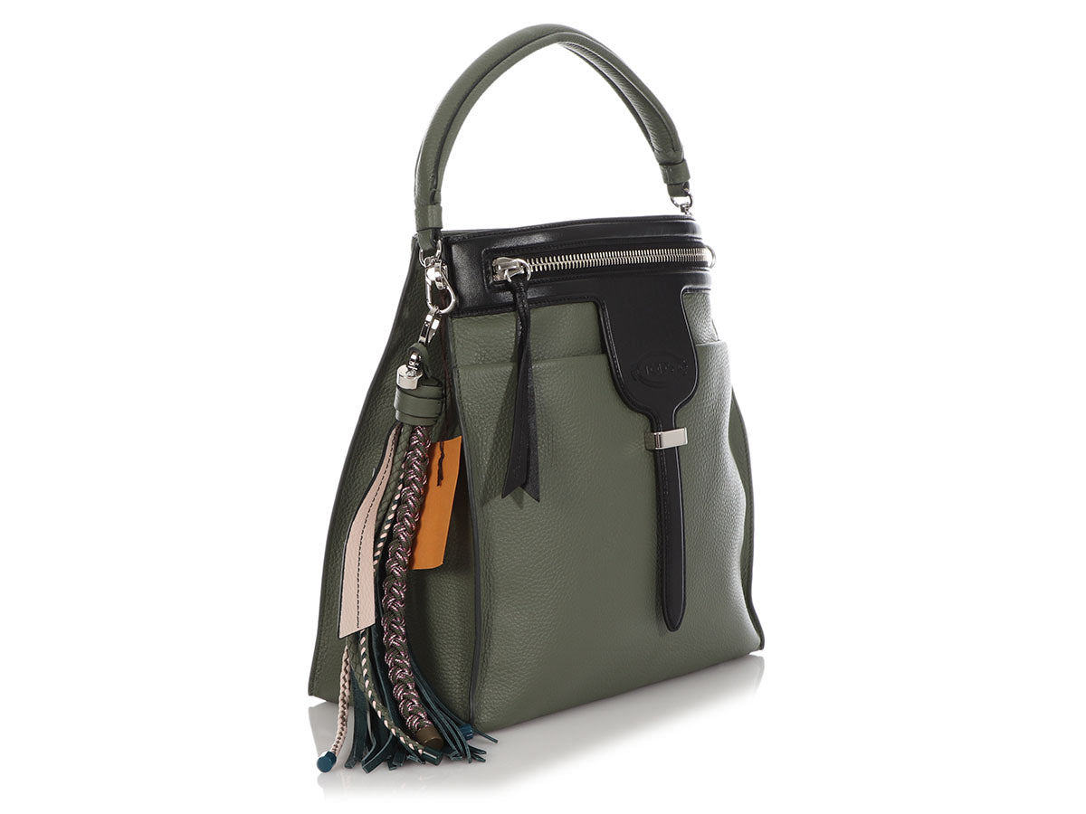 Tod's Sage Green Thea Bucket Bag