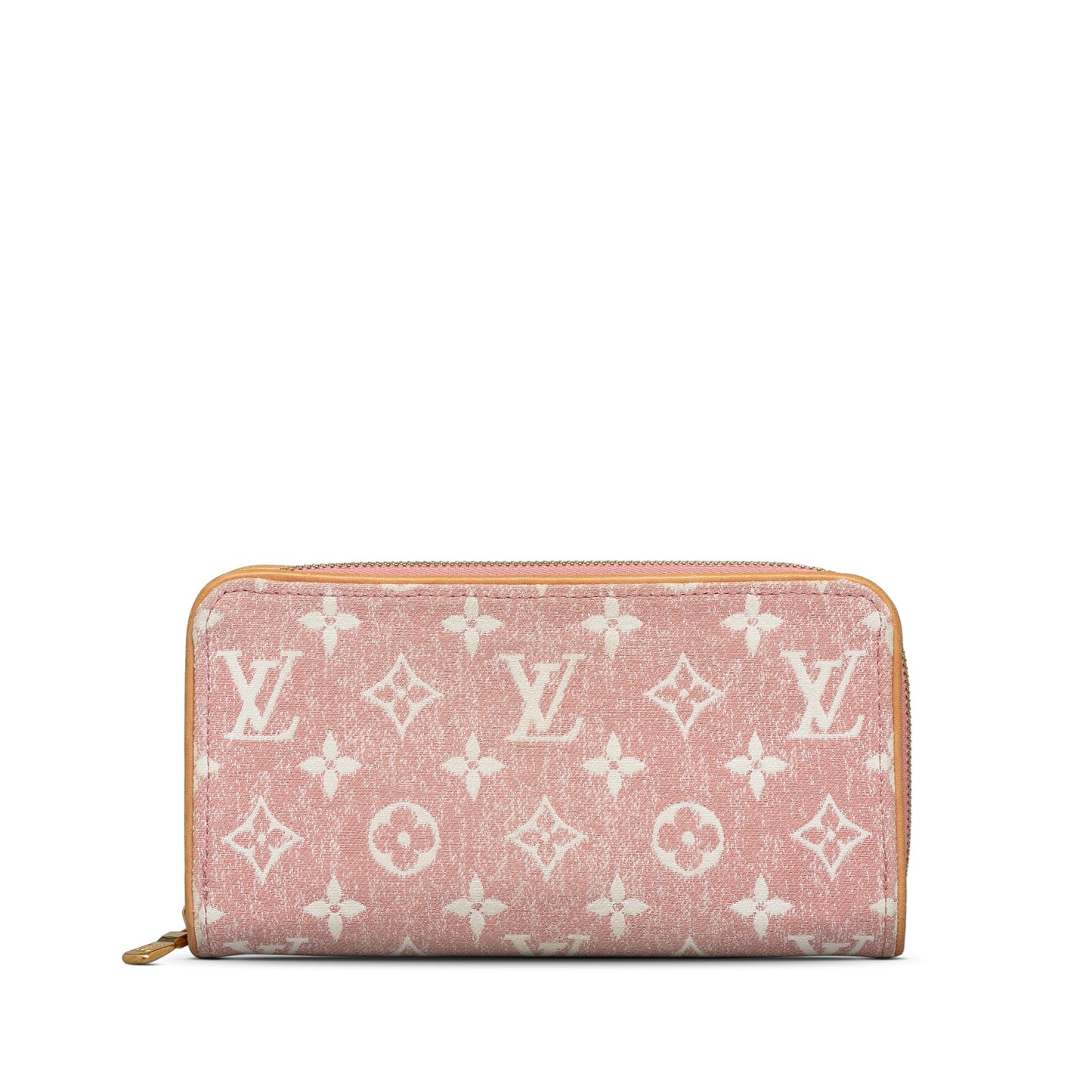 Pink Louis Vuitton Monogram Denim Jacquard Zippy Wallet