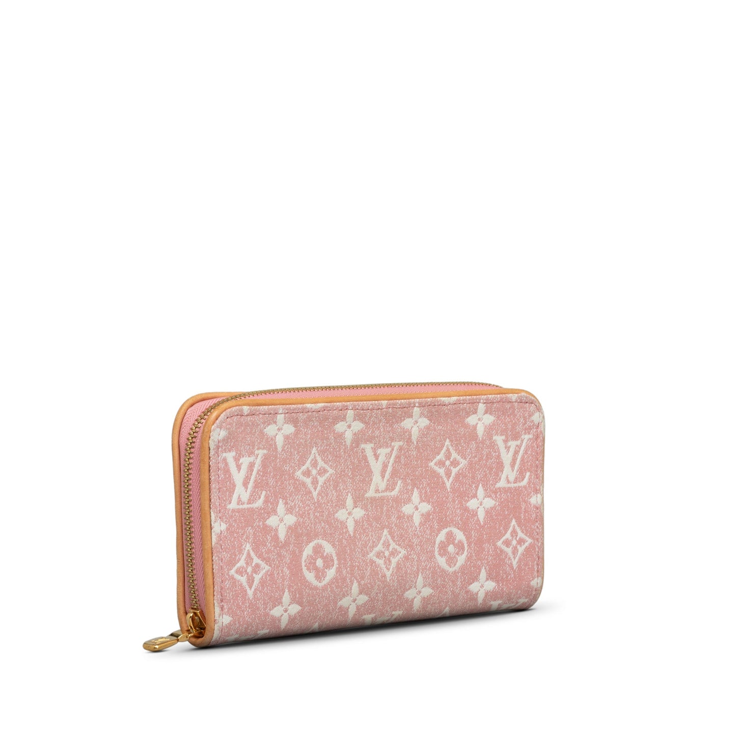 Pink Louis Vuitton Monogram Denim Jacquard Zippy Wallet