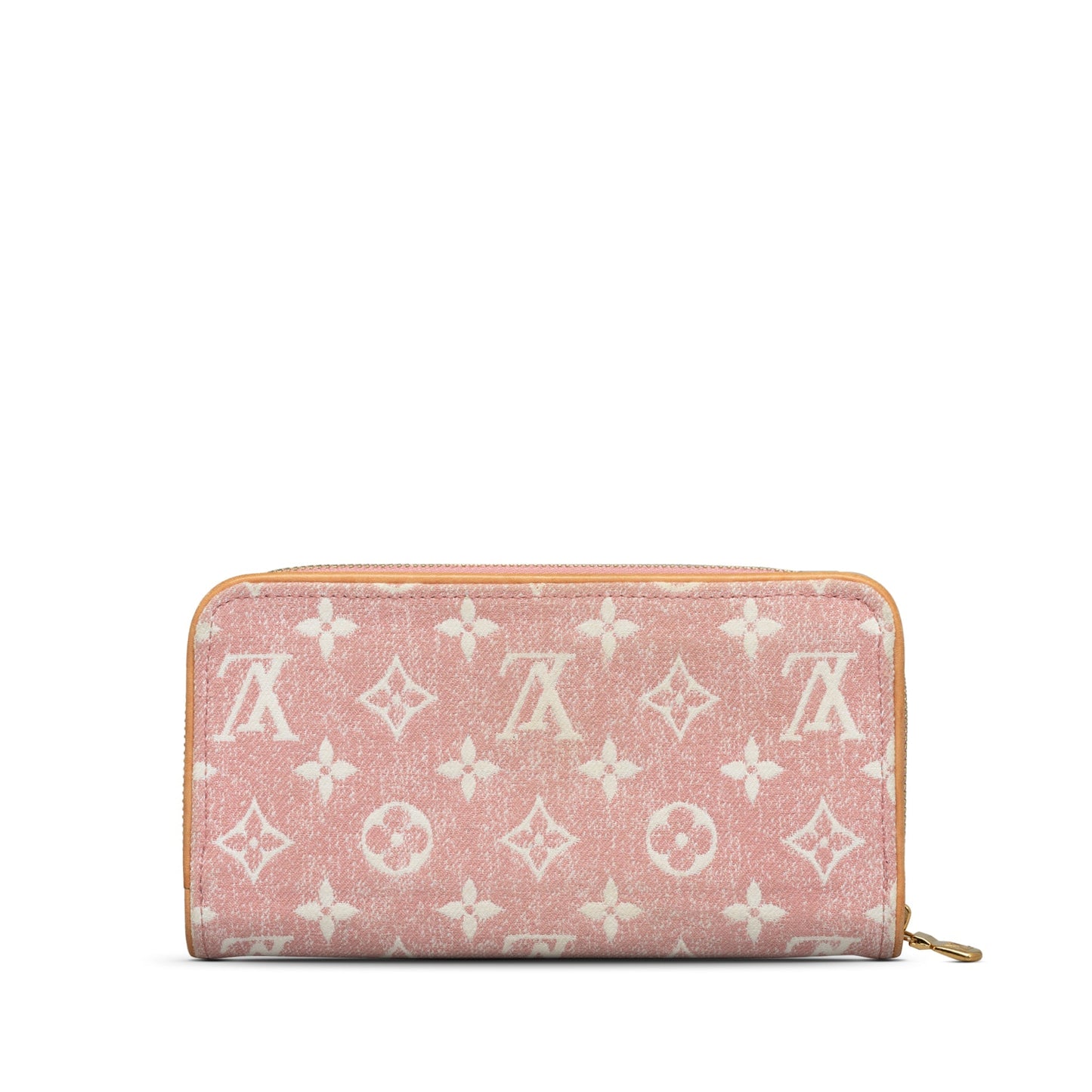 Pink Louis Vuitton Monogram Denim Jacquard Zippy Wallet