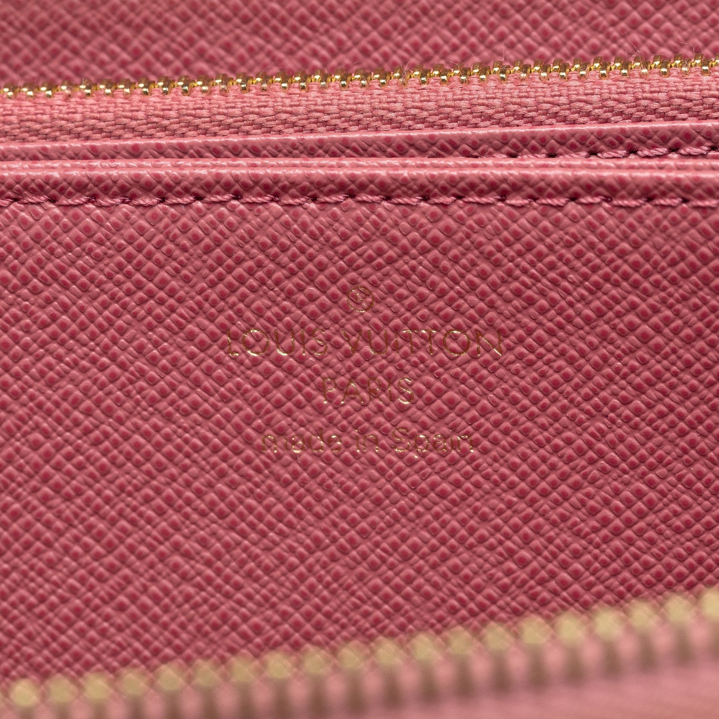 Pink Louis Vuitton Monogram Denim Jacquard Zippy Wallet