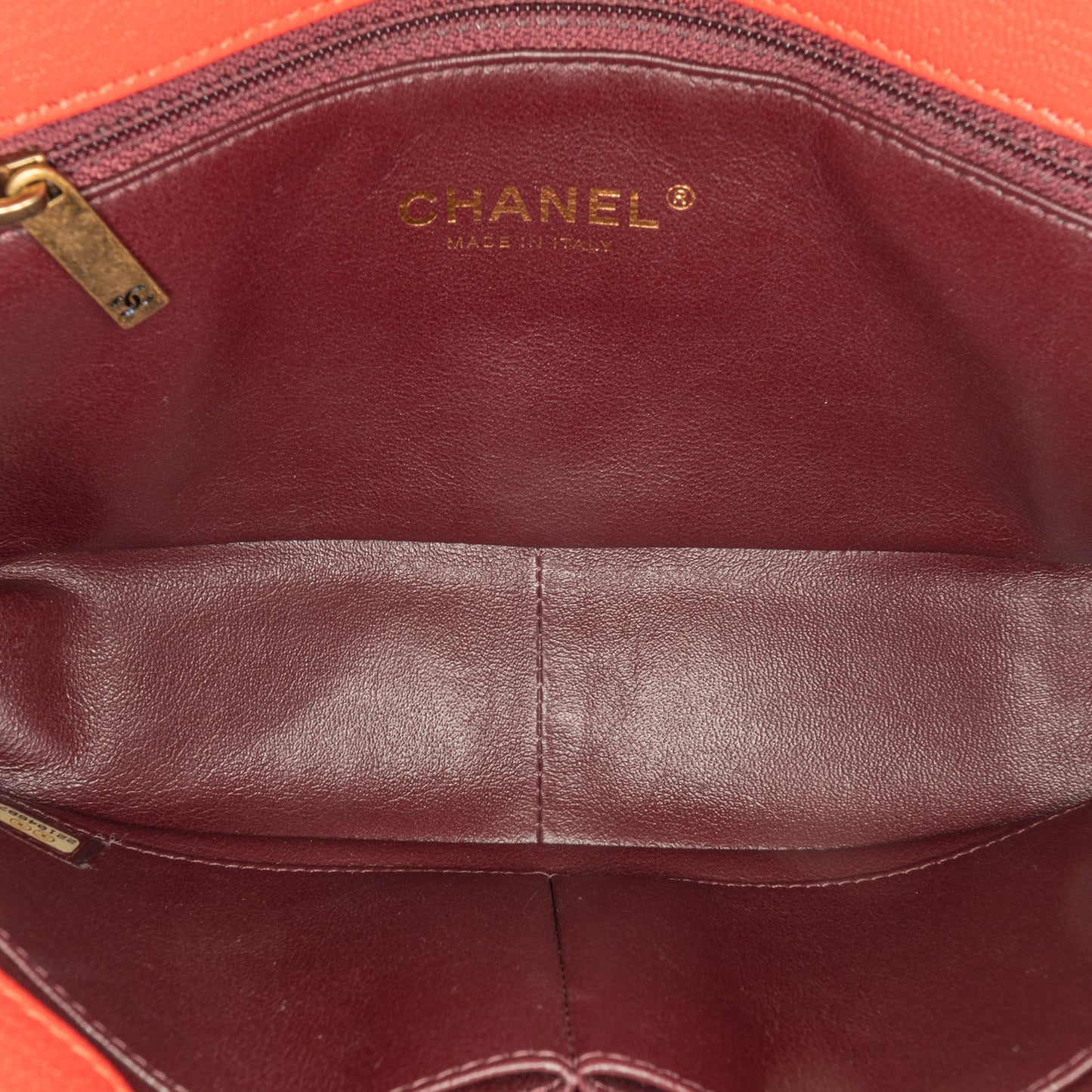 Red Chanel Small Diagonal Quilted Goatskin Flap Crossbody Bag