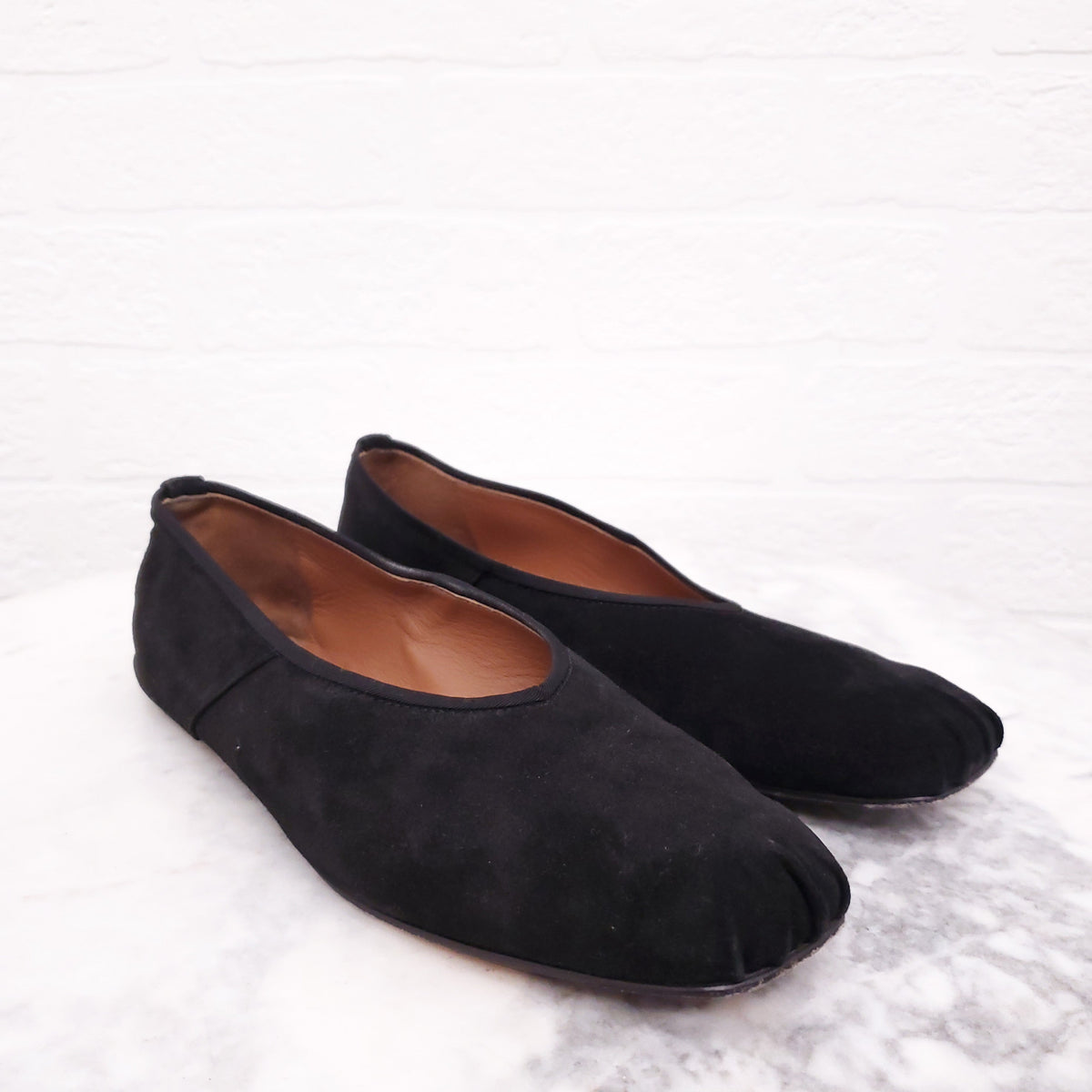 THE ROW BALLERINES EN SUEDE FLATS - SIZE 37.5