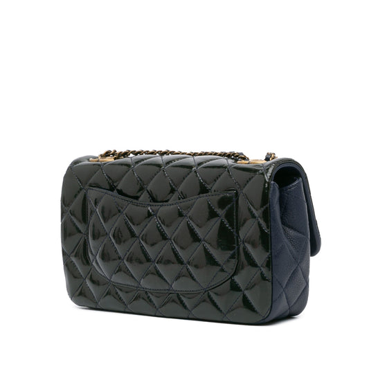 Blue Chanel Paris-Salzburg Medium Patent Goatskin CC Eyelet Flap Crossbody Bag