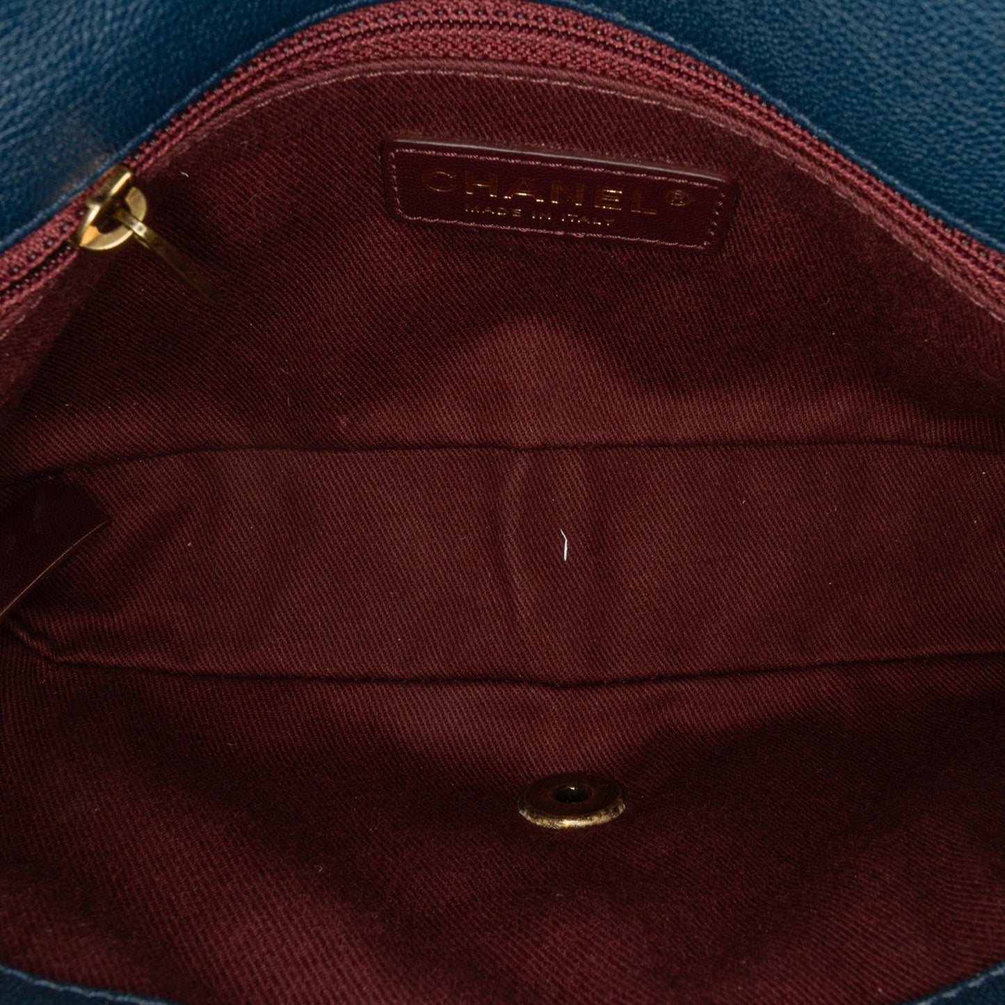 Blue Chanel Paris-Salzburg Medium Patent Goatskin CC Eyelet Flap Crossbody Bag