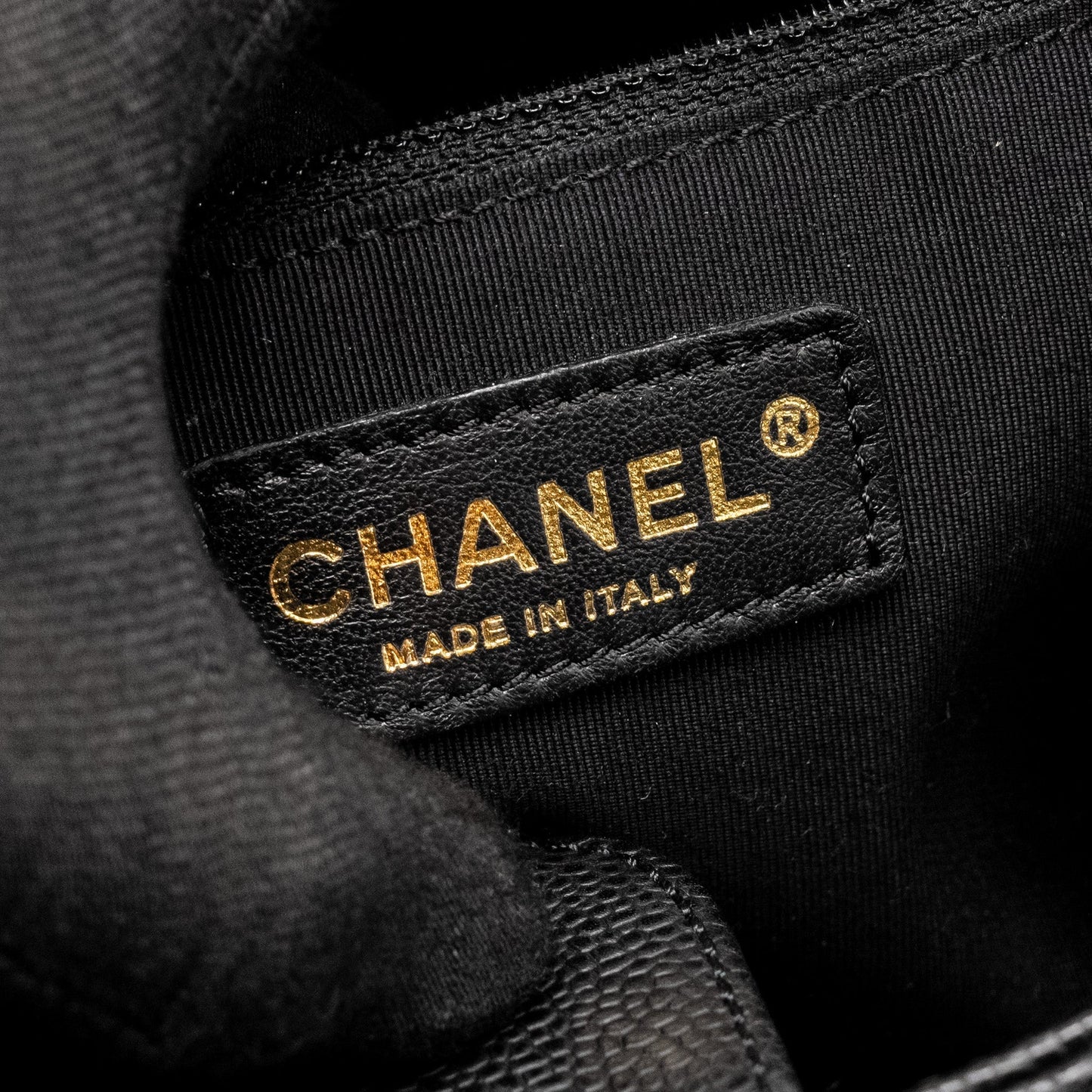 Chanel Petit Shopping Tote Bag Caviar BLACK GHW