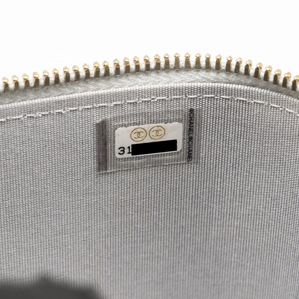 Chanel Top Handle Mini Vanity Case Lambskin Light Grey GHW