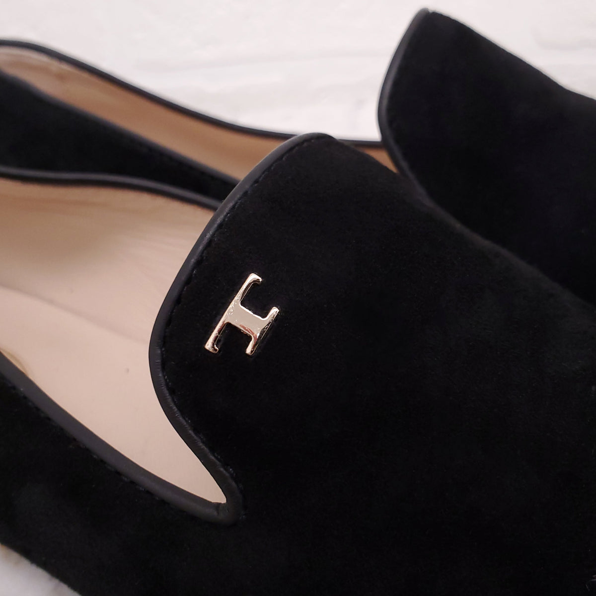 TODS BLACK SUEDE LOAFERS - SIZE 38