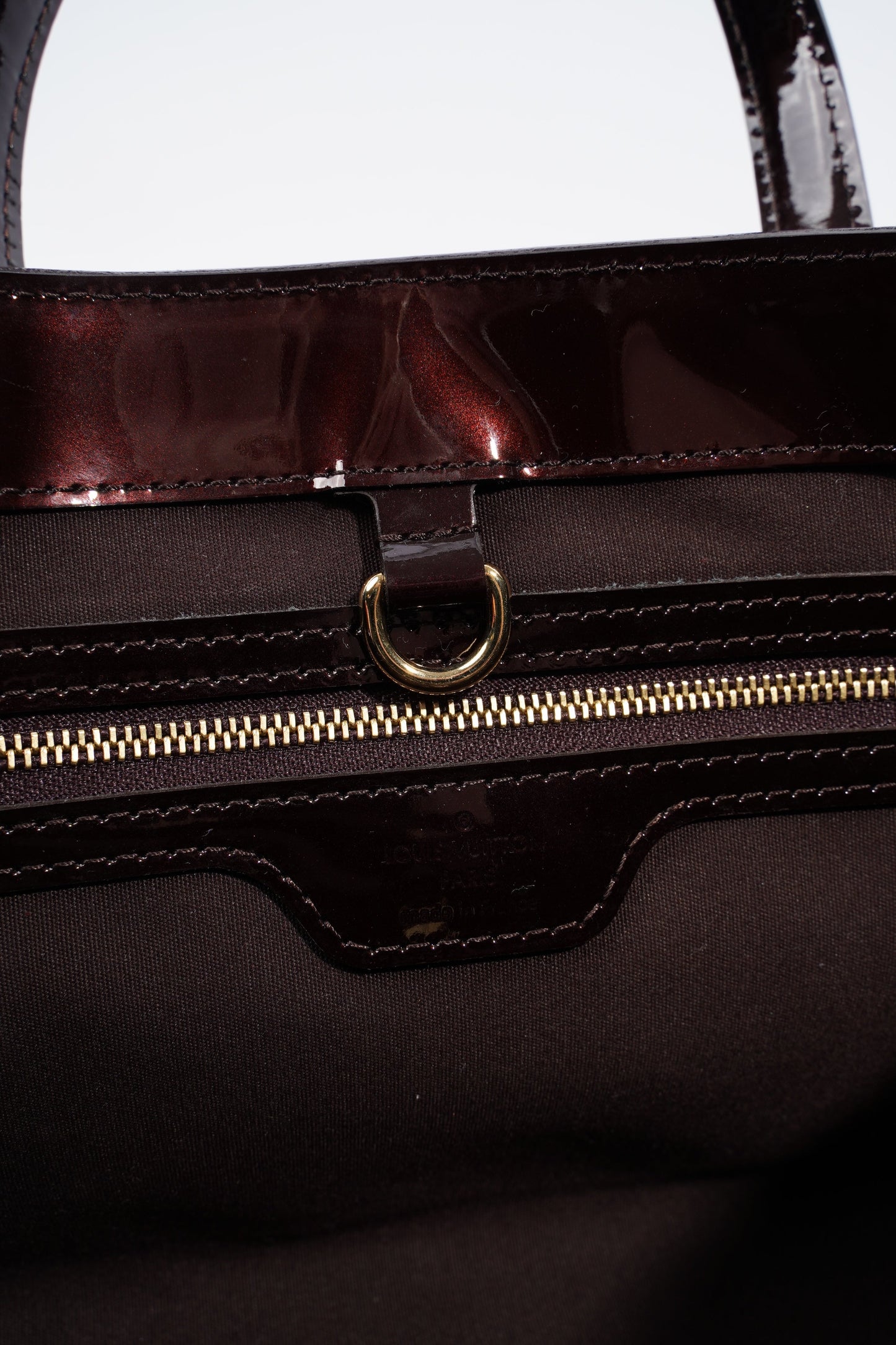 Louis Vuitton Wilshire Tote Bag Amarante Patent Leather PM