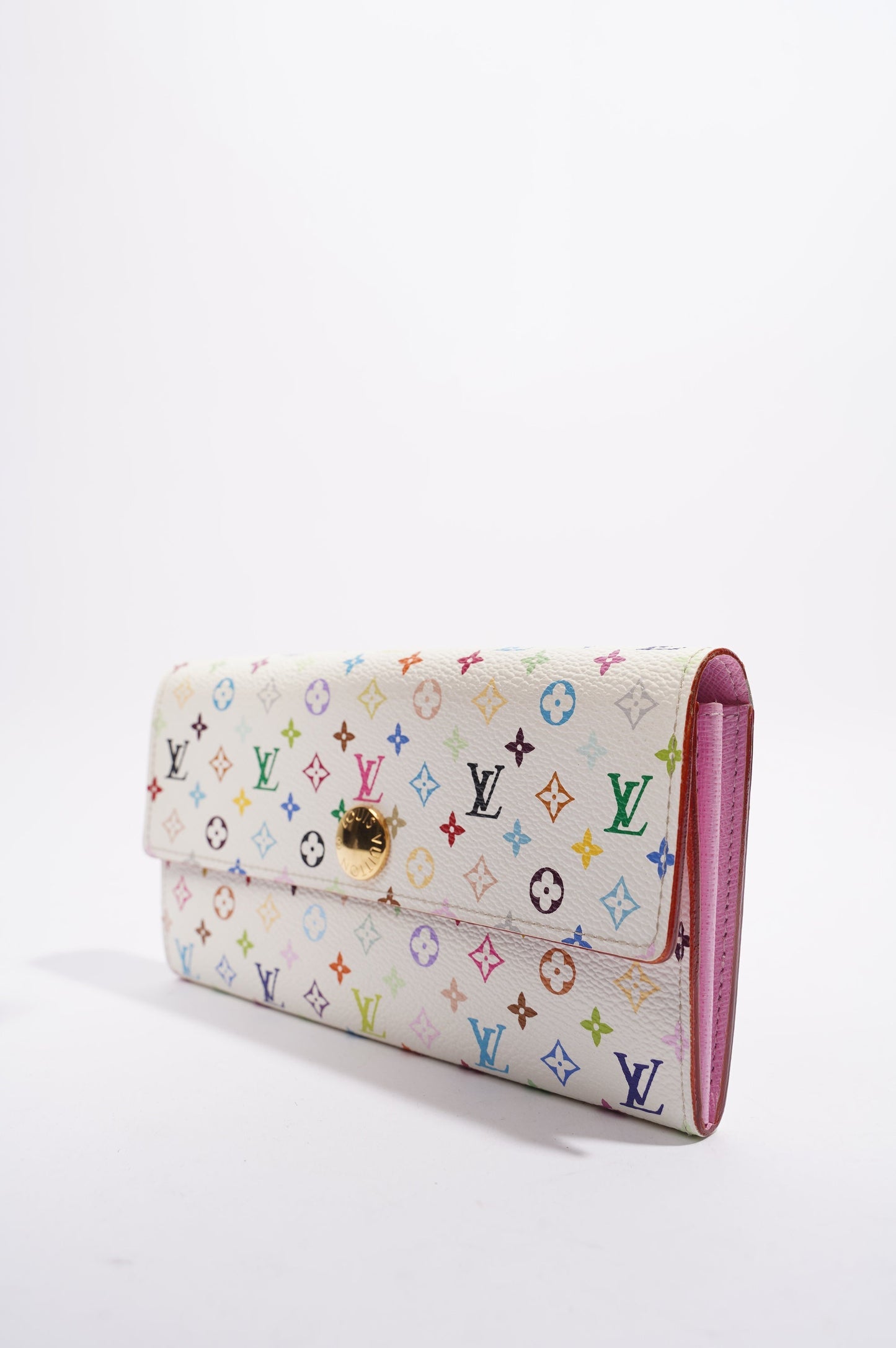 Louis Vuitton Sarah Wallet White / Multicolour Canvas