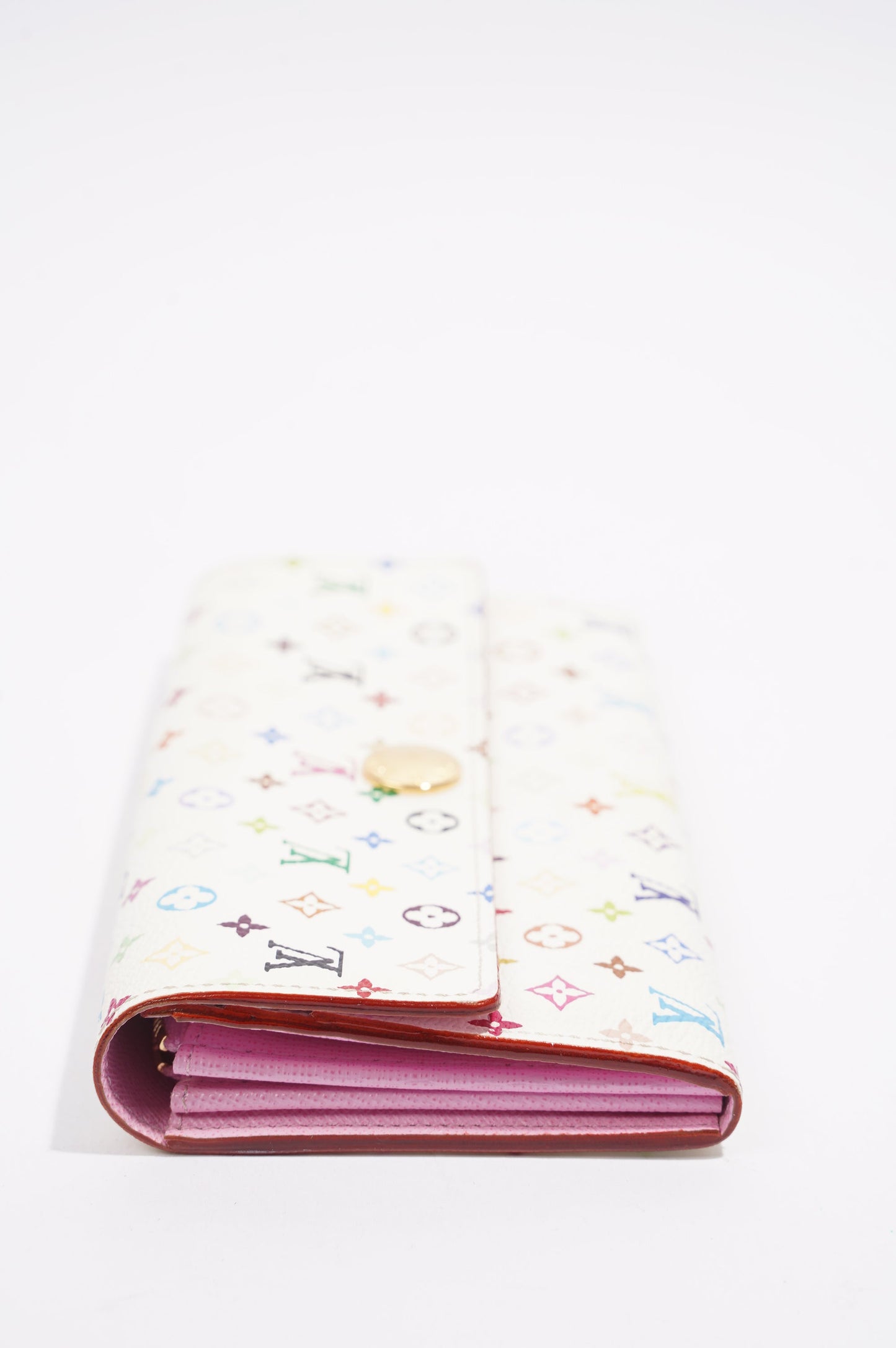 Louis Vuitton Sarah Wallet White / Multicolour Canvas