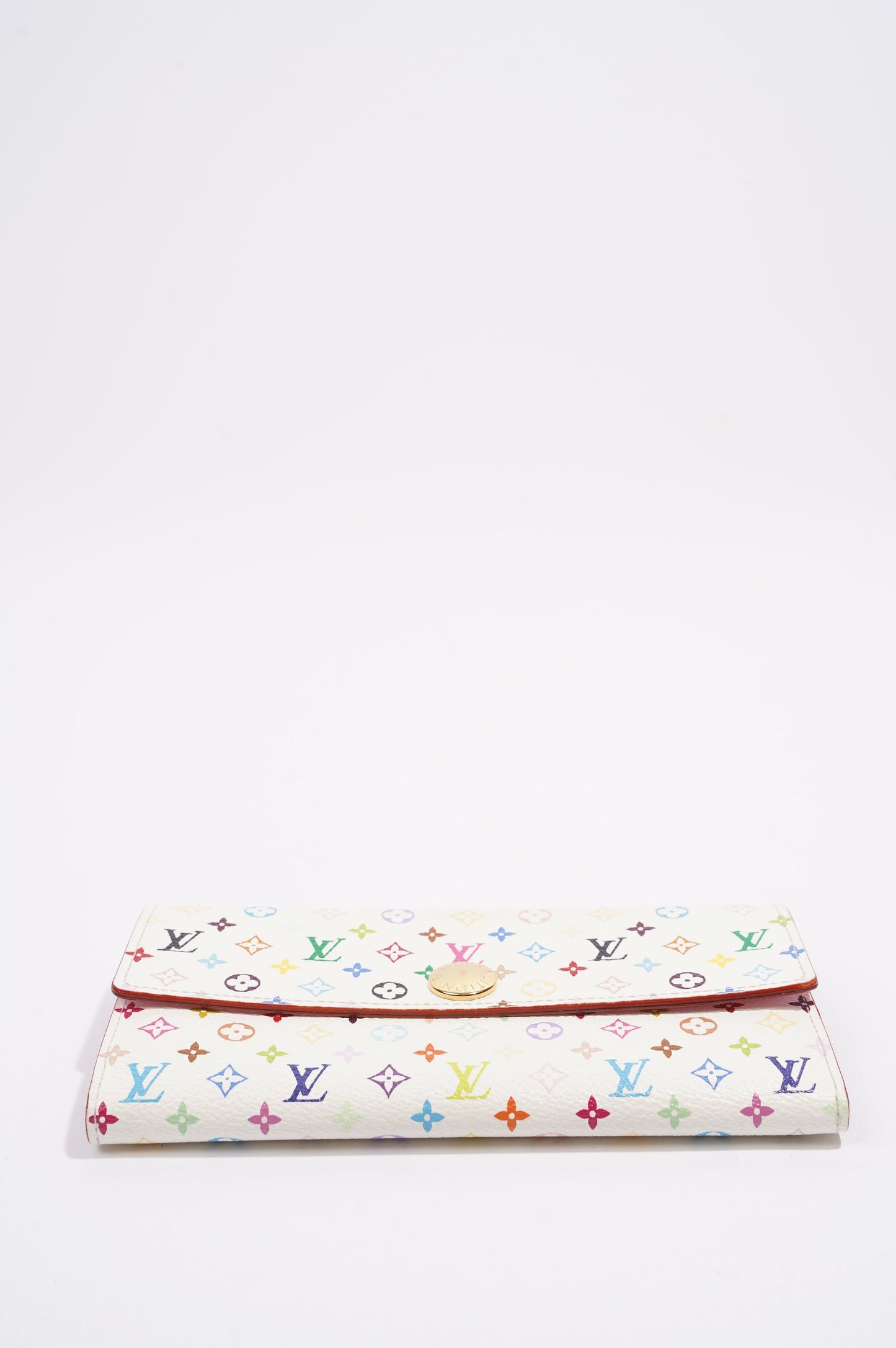 Louis Vuitton Sarah Wallet White / Multicolour Canvas
