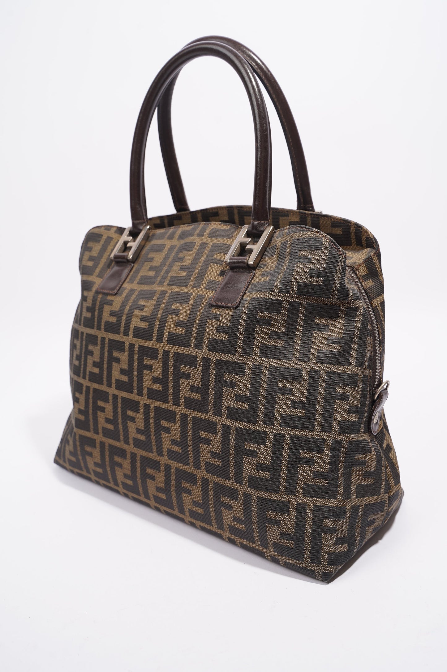 Fendi 2 Way Tote Bag Zucca Print / Brown Canvas