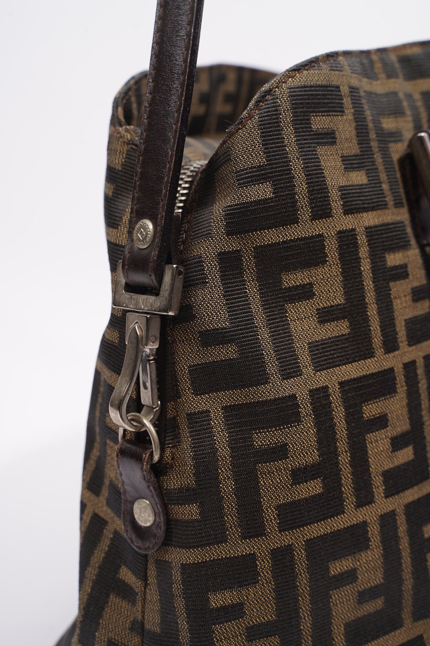 Fendi 2 Way Tote Bag Zucca Print / Brown Canvas