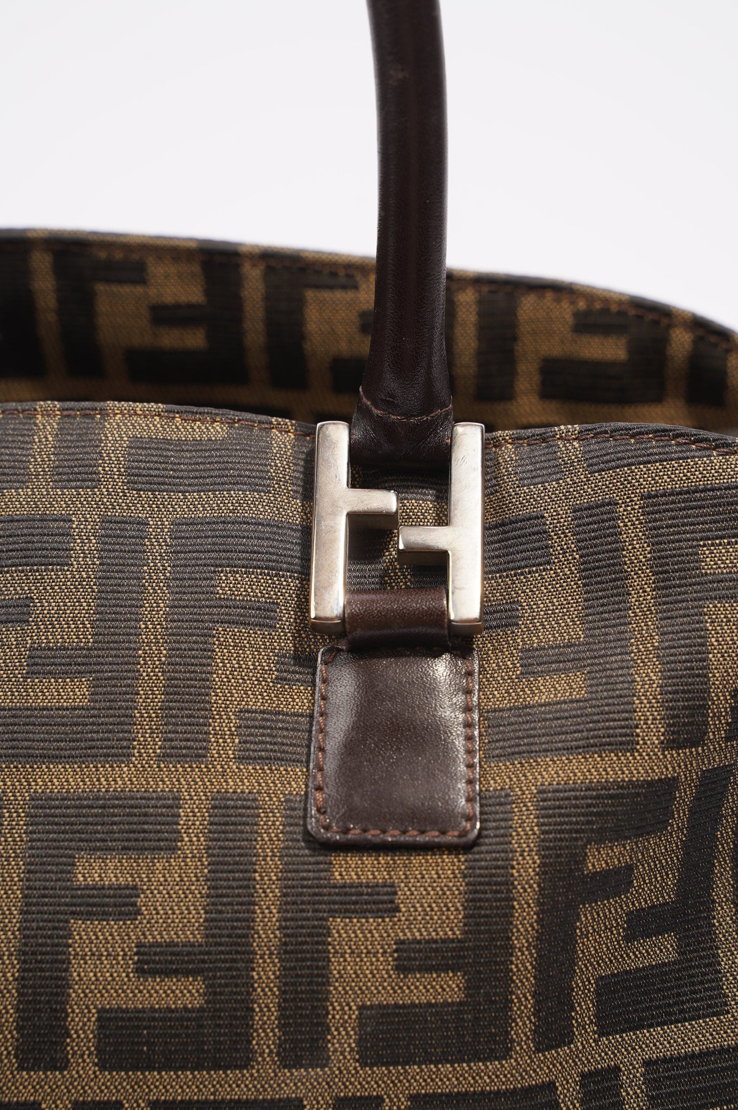 Fendi 2 Way Tote Bag Zucca Print / Brown Canvas