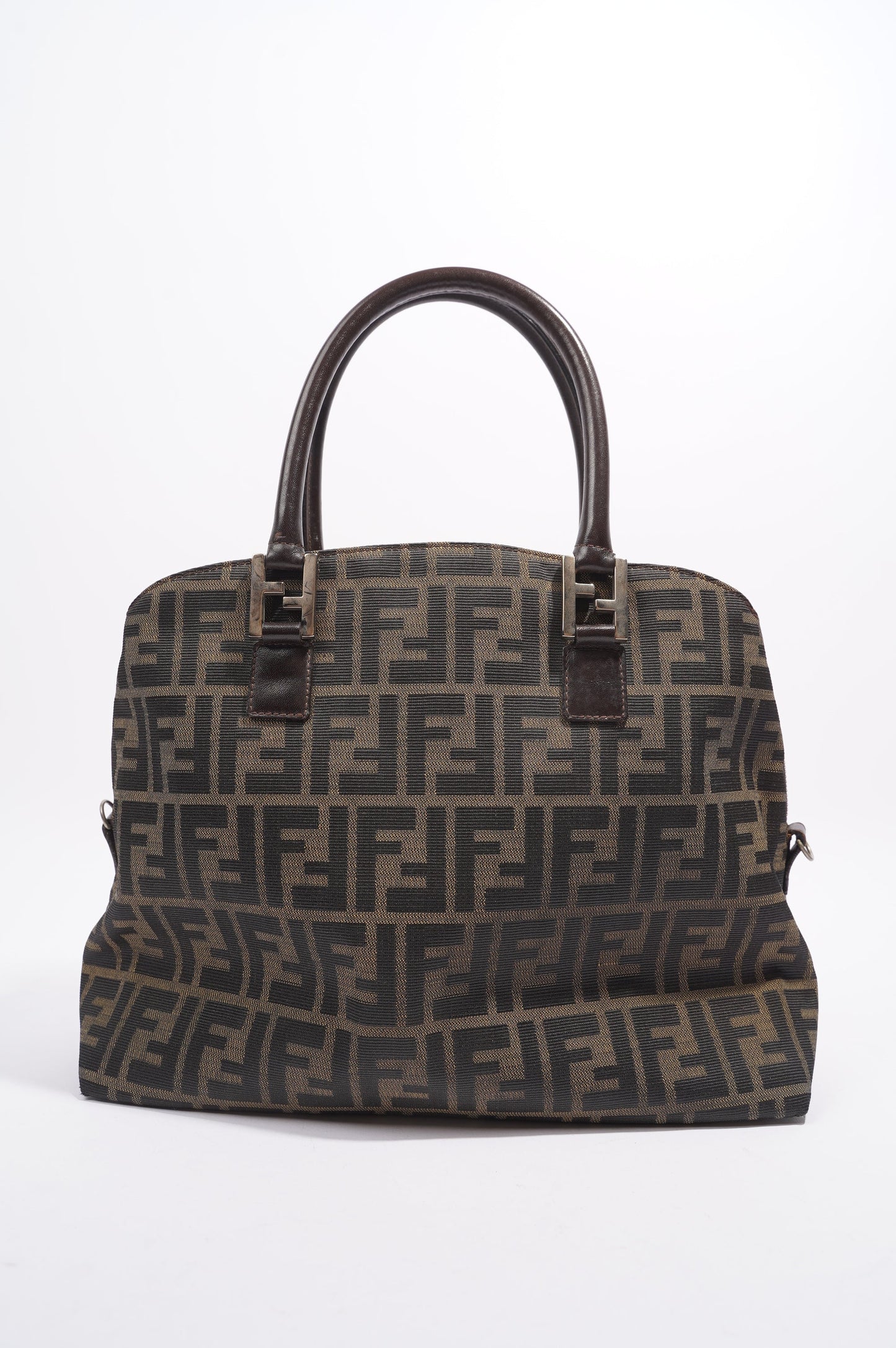 Fendi 2 Way Tote Bag Zucca Print / Brown Canvas