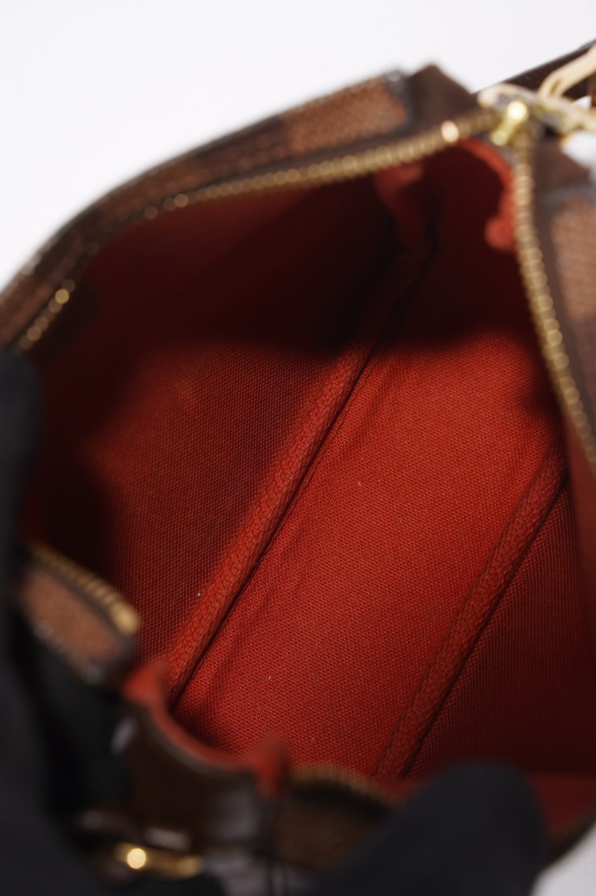 Louis Vuitton Trousse Make Up Pouch Damier Ebene / Brown Canvas