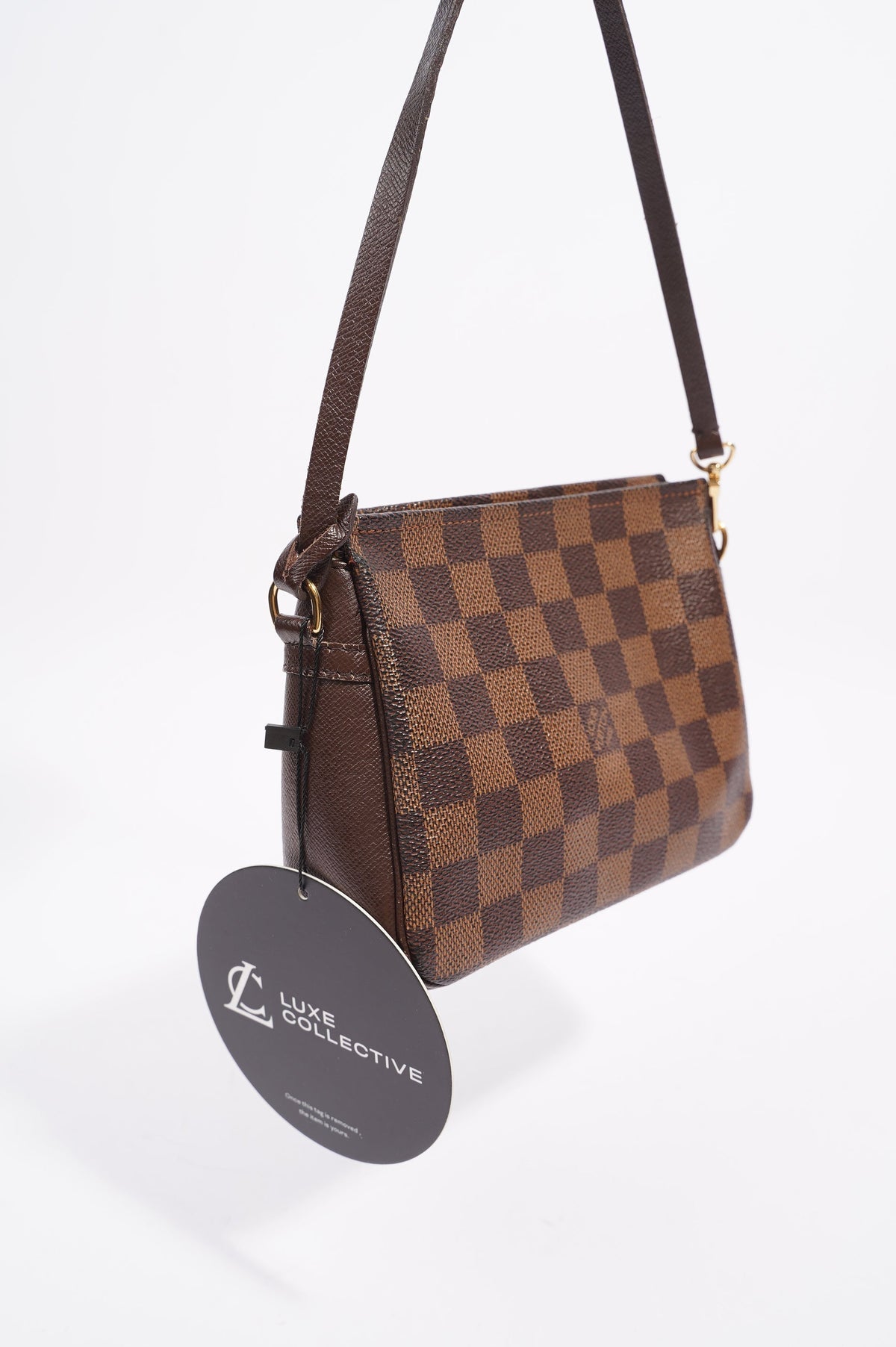 Louis Vuitton Trousse Make Up Pouch Damier Ebene / Brown Canvas