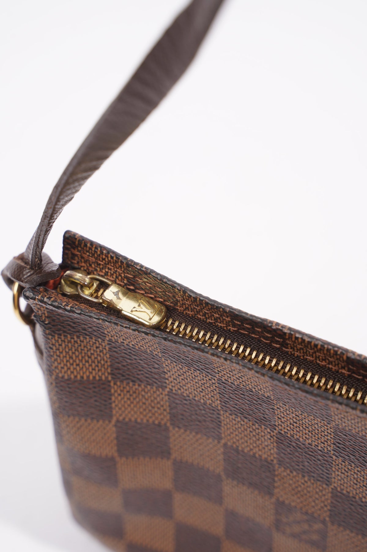 Louis Vuitton Trousse Make Up Pouch Damier Ebene / Brown Canvas