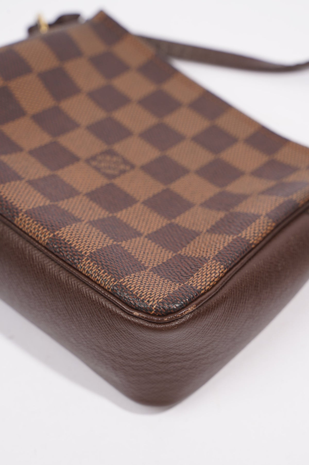 Louis Vuitton Trousse Make Up Pouch Damier Ebene / Brown Canvas